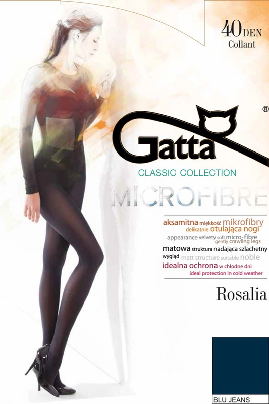 ROSALIA 40 - Rajstopy Mikrofibra 40 DEN Gatta - blue jeans
