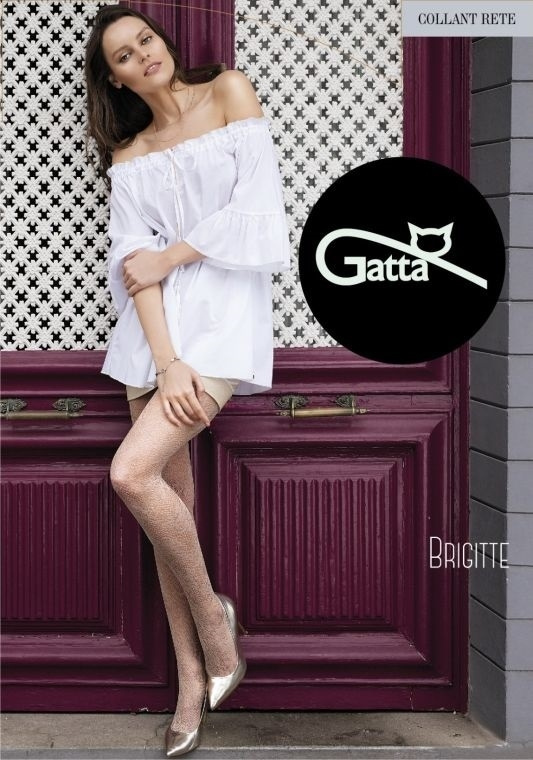 BRIGITTE - Rajstopy damskie kabaretki w.09 Gatta - pinki