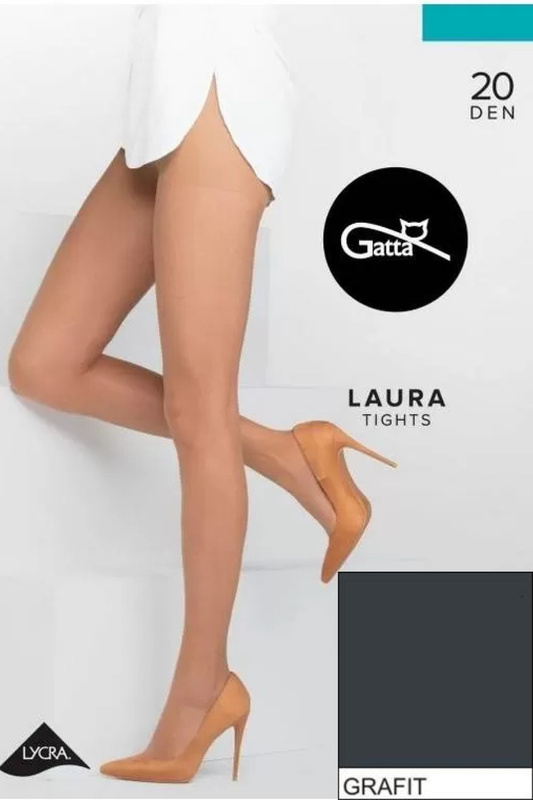 LAURA - Rajstopy damskie Lycra 20 DEN Gatta - grafit