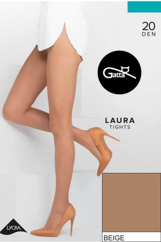 LAURA - Rajstopy damskie Lycra 20 DEN Gatta - beige