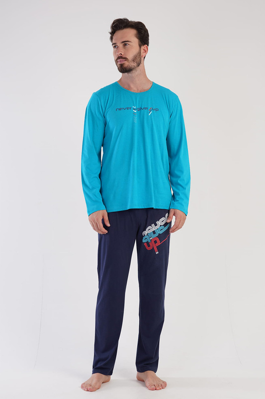 Piżama męska długi rękaw, długie spodnie 3050930000 Vienetta