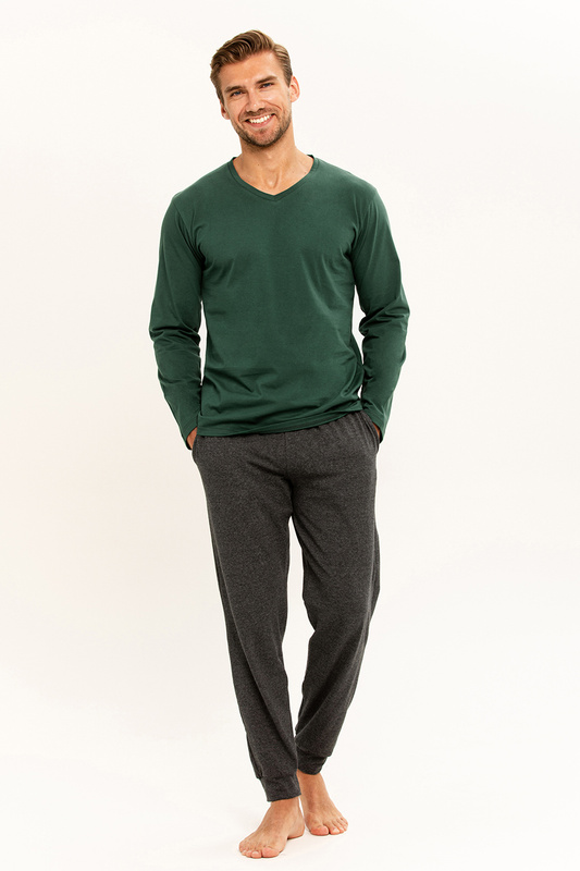 Piżama męska długi rękaw, długie spodnie Dan 3301 A/W 24-25 Taro