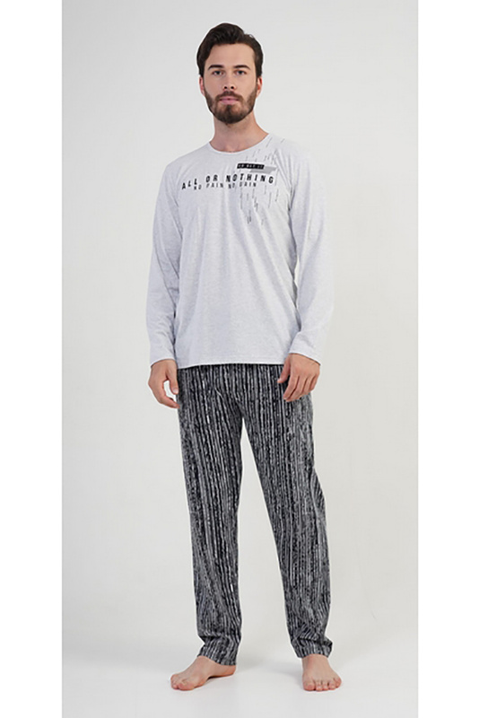 Piżama męska długi rękaw, długie spodnie 2060251348 Vienetta