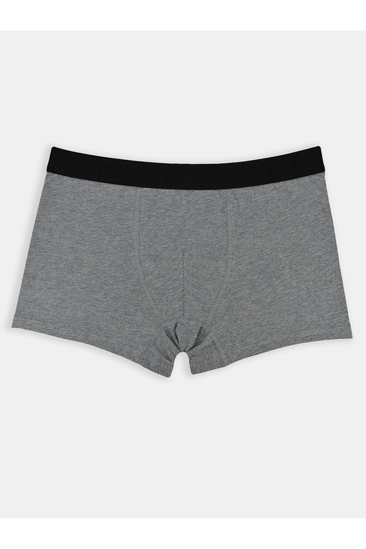 Szorty męskie gładkie BB005M szary melanż Noviti