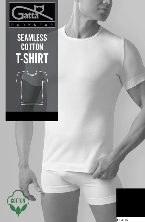 Koszulka męska Seamless Cotton T-Shirt Gatta - czarny