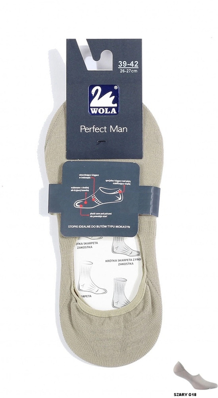 Mokasynka męska 910709990 Wola - szary G18