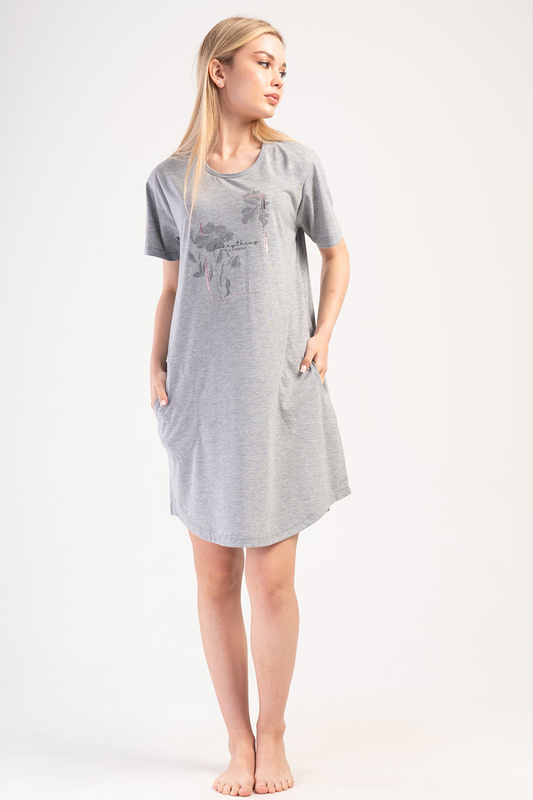 Koszula nocna damska krótki rękaw PLUS SIZE 4053540000 Vienetta
