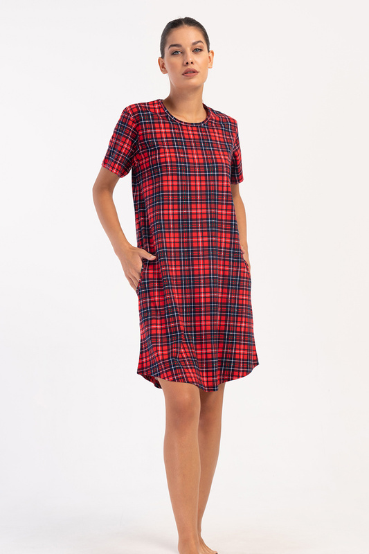 Koszula nocna damska krótki rękaw PLUS SIZE 4070413029 Vienetta