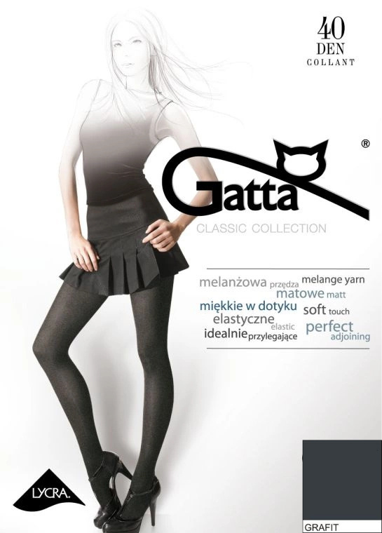 Rajstopy damskie melanżowe COLETTE 1 Gatta - grafit