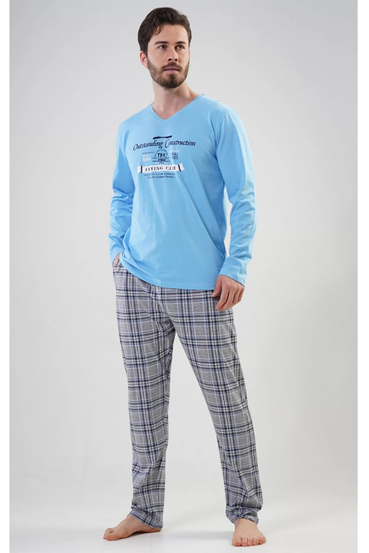 Piżama męska długi rękaw, długie spodnie 2040715262 Vienetta