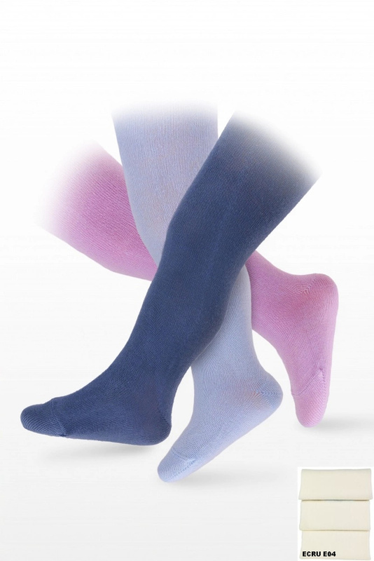 Rajstopy dziecięce gładkie 56-86 W1800007 Wola - ecru E04