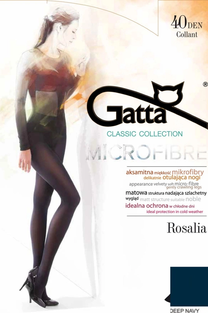 ROSALIA 40 - Rajstopy Mikrofibra 40 DEN Gatta - deep navy