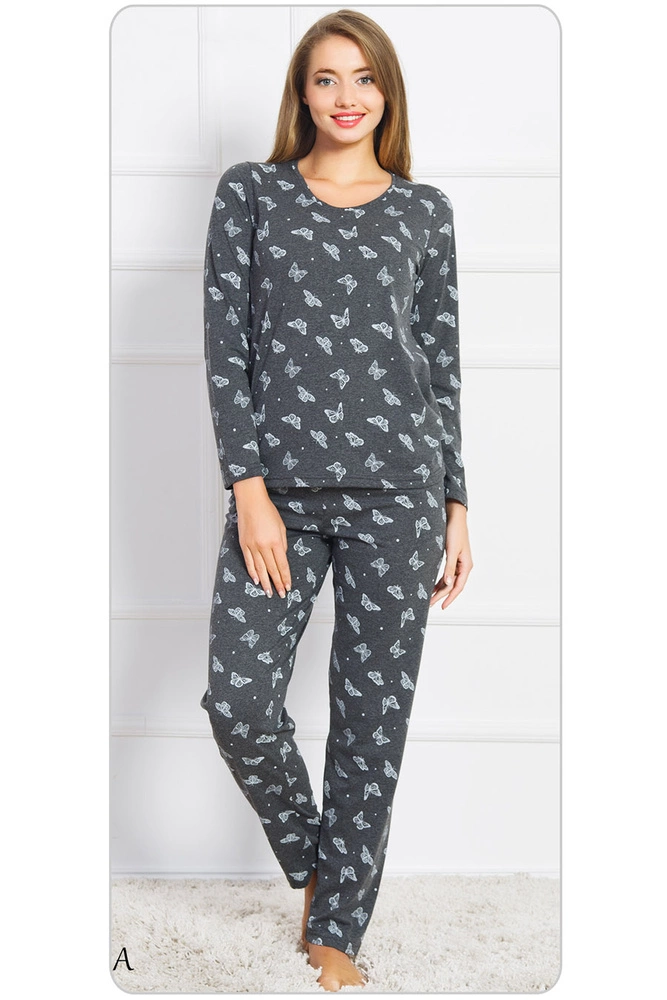 Piżama damska długi rękaw, długie spodnie 7040831909 Vienetta