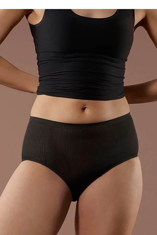 Figi damskie bezszwowe AVIA MAXI czarny Julimex