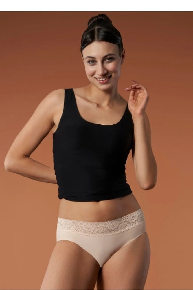 Figi damskie Hipsters beż Julimex