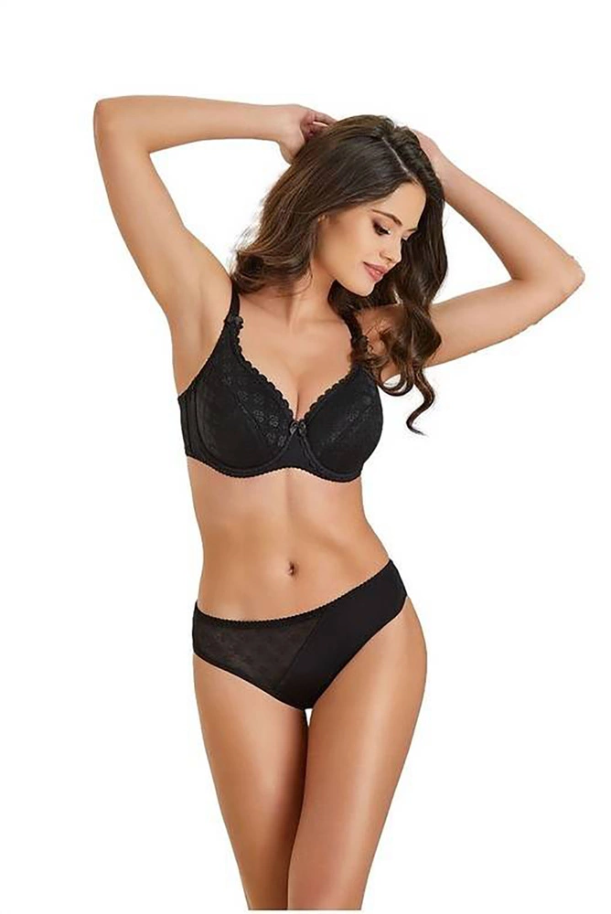 Biustonosz Victoria czarny Jagoda