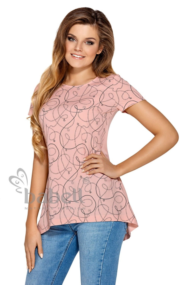 Bluzka damska BIBIANNA pudrowy róż Babell