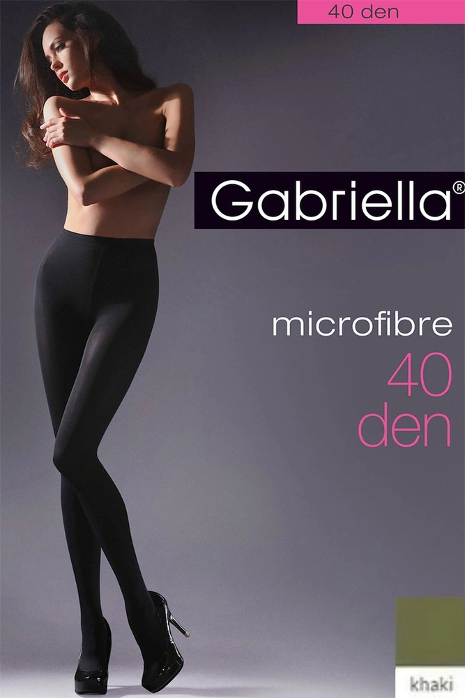 Rajstopy microfibra 40 den Gabriella - khaki