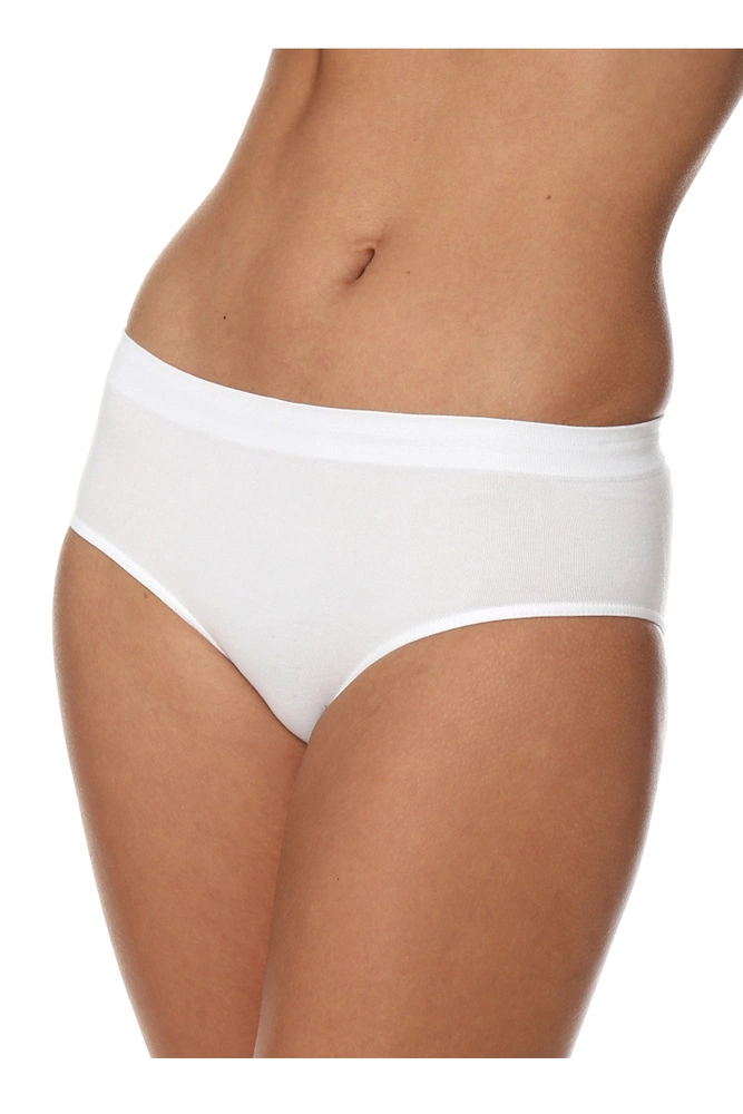 HI00090A Figi damskie Hipster Classic COMFORT COMFORT biały Brubeck