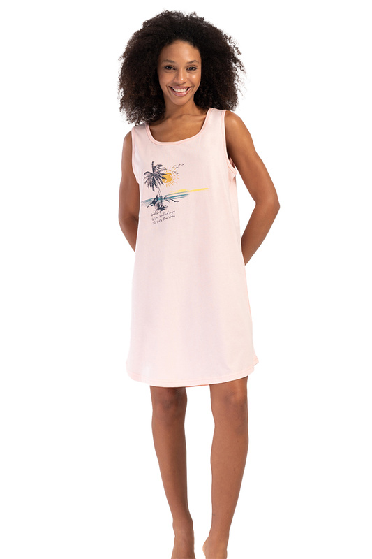 Koszula nocna damska szerokie ramiączko 4070580000 różowa Vienetta